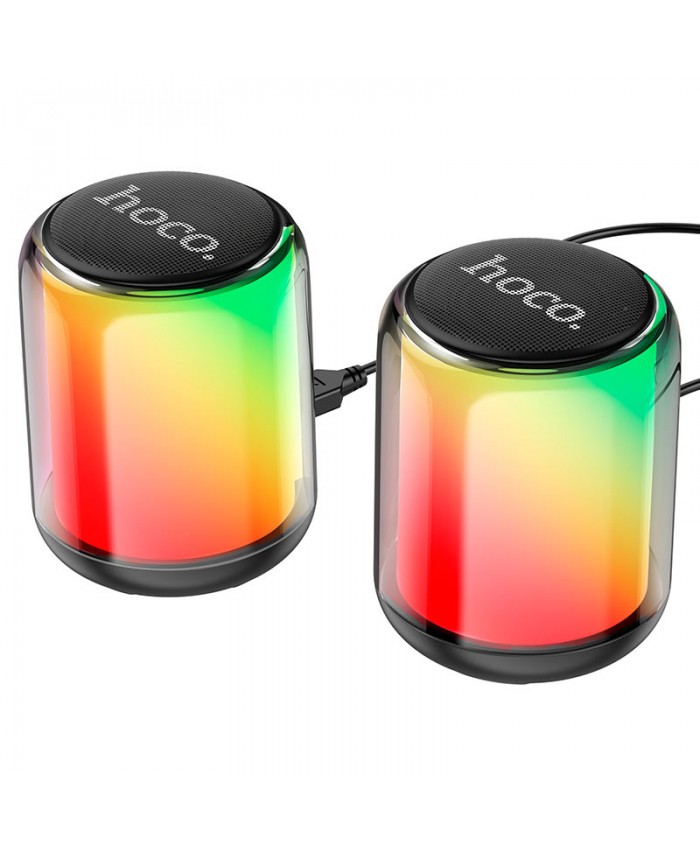 Hoco Luminous Colourful Series BS56 Wireless & Wired 2 IN 1 Speaker Portable Loudspeaker Compitable With All Devices